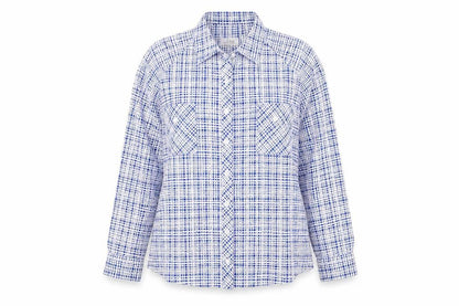 Womens UK Size XL D&Co. Blue Basic Button-Up