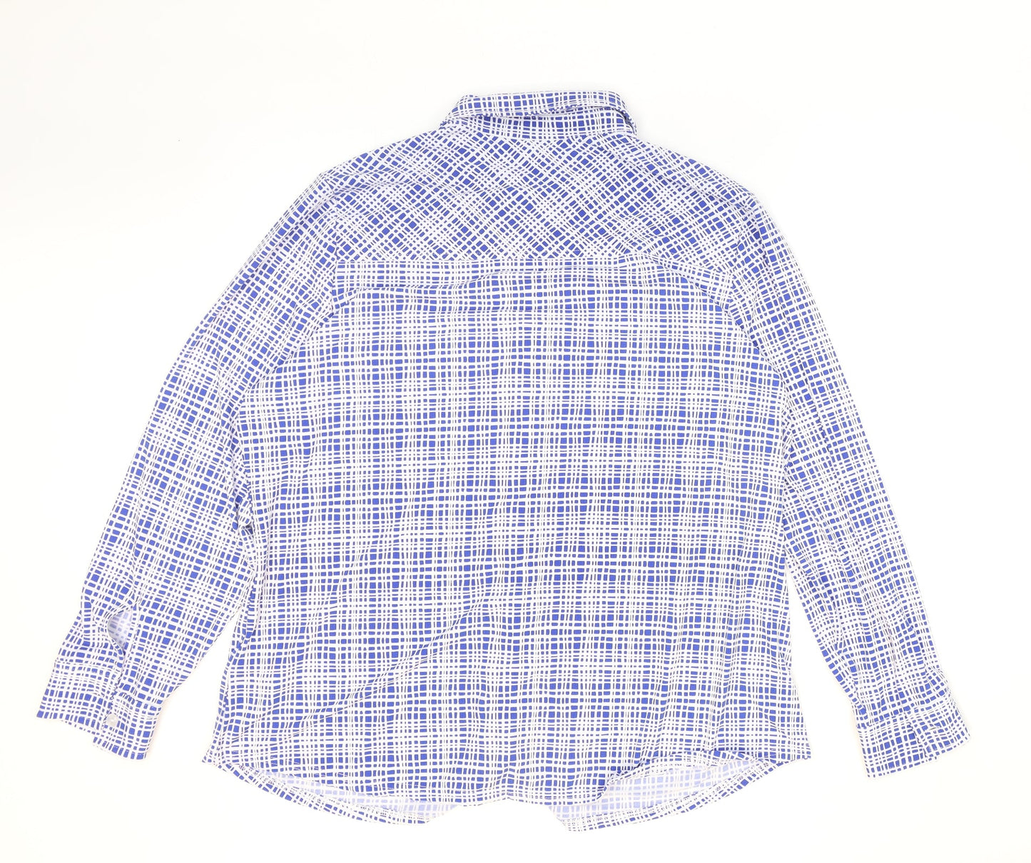 Womens UK Size XL D&Co. Blue Basic Button-Up
