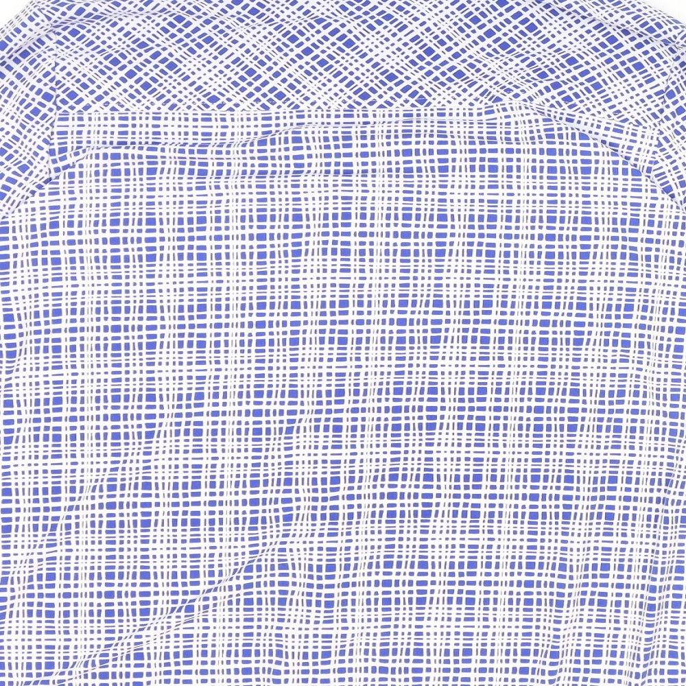Womens UK Size XL D&Co. Blue Basic Button-Up