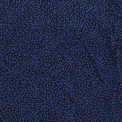 Marks and Spencer Womens Blue Polka Dot Viscose Basic Blouse Size 10 Collared