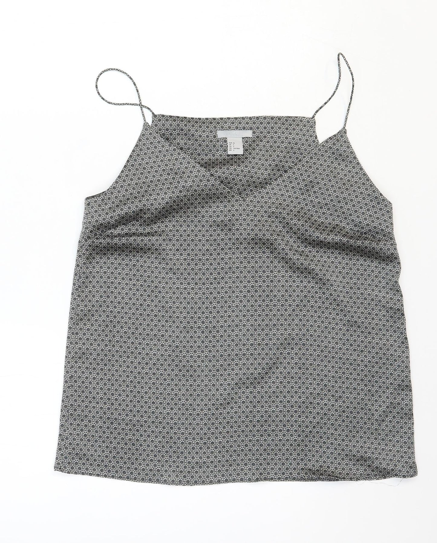 Womens UK Size 8 H&M Black Camisole Blouse
