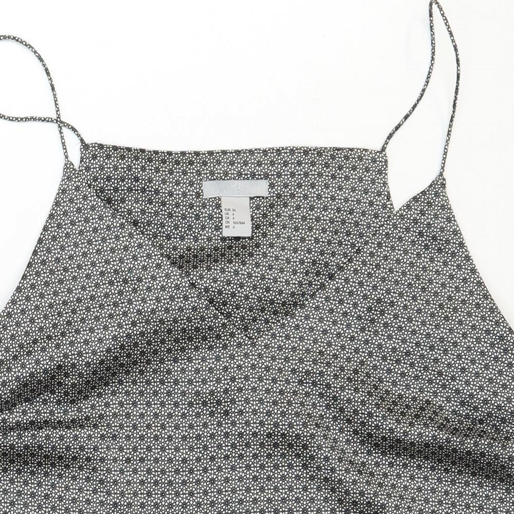 Womens UK Size 8 H&M Black Camisole Blouse
