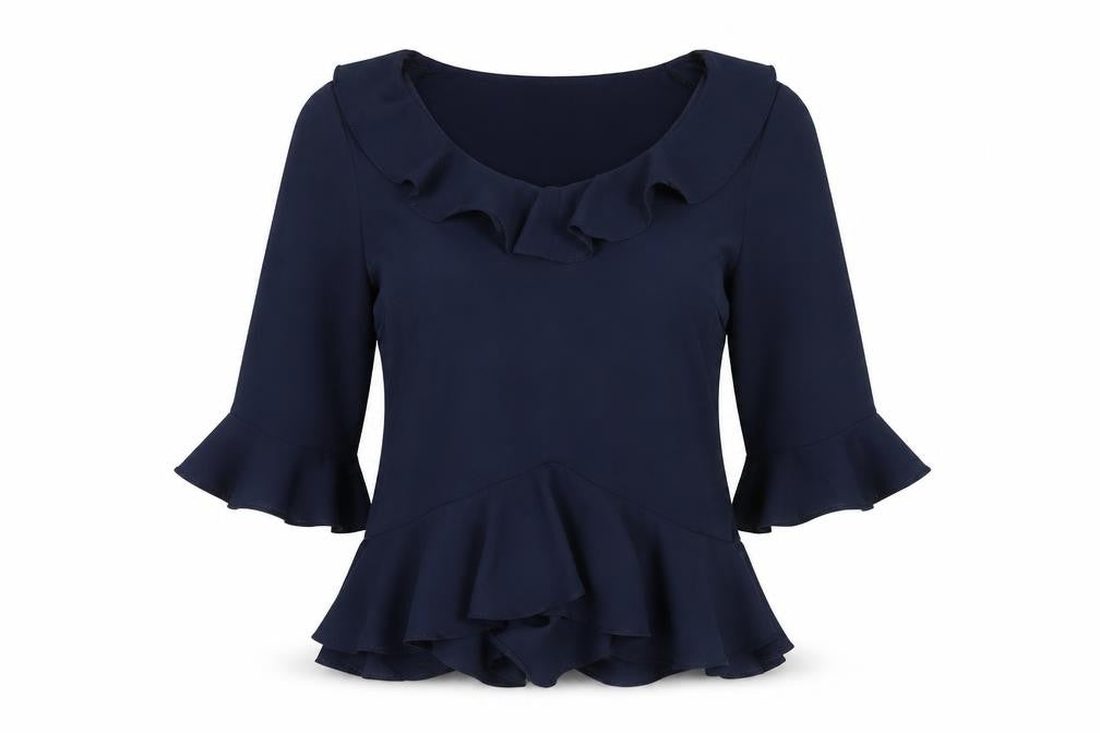 Womens UK Size 10 Topshop Blue Basic Blouse