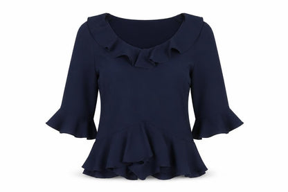 Womens UK Size 10 Topshop Blue Basic Blouse