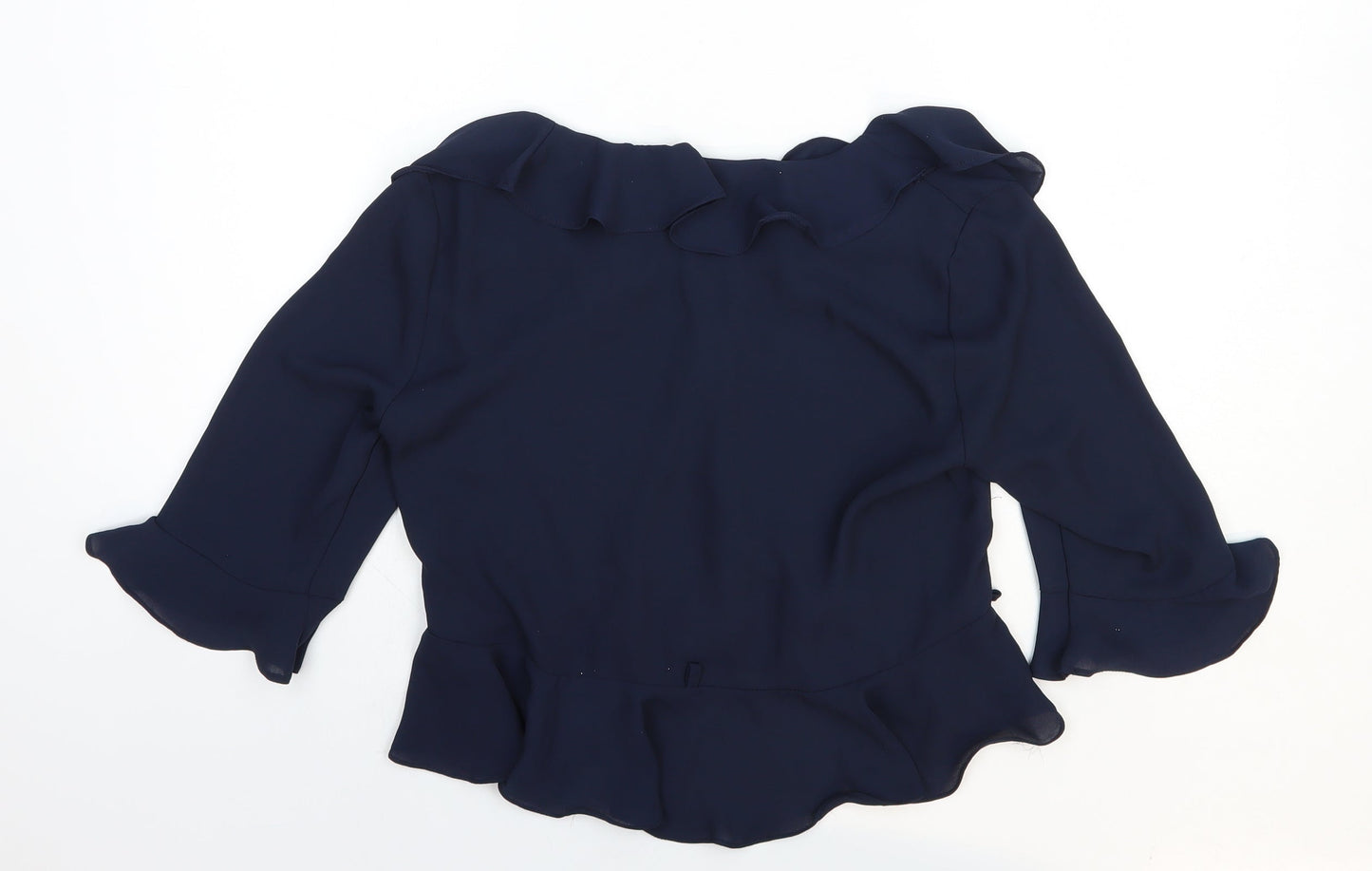Womens UK Size 10 Topshop Blue Basic Blouse