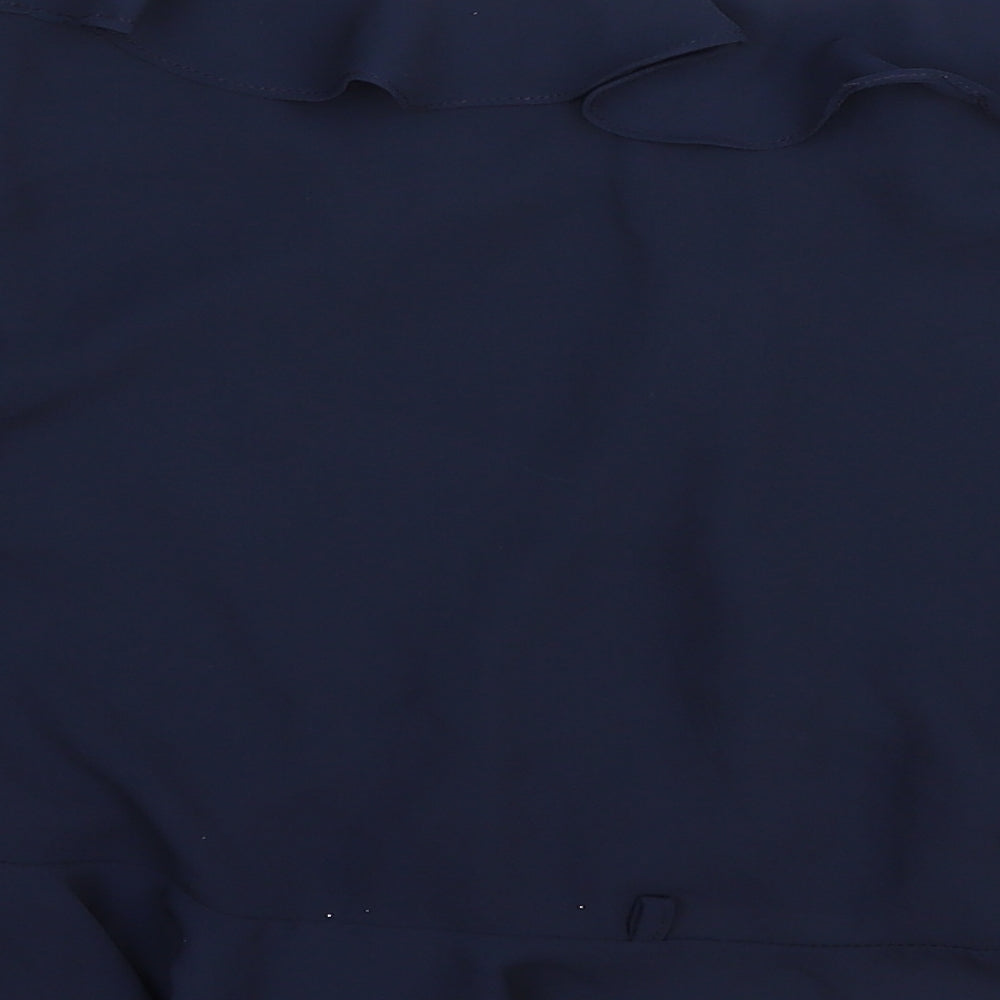 Womens UK Size 10 Topshop Blue Basic Blouse