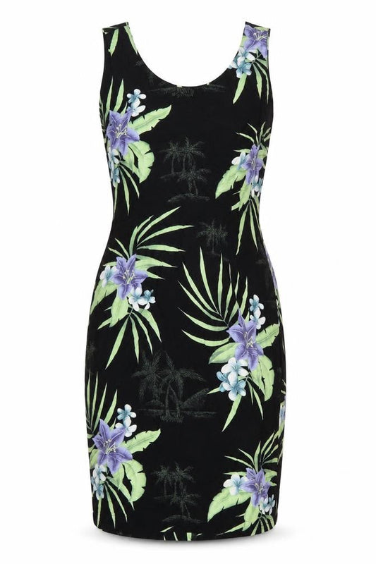 Bungalow Brand Womens Multicoloured Floral Polyester Pencil Dress Size 8 V-Neck Zip - Palm Tree Print