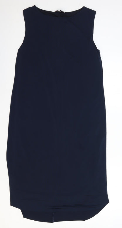 Great Plains Womens Blue Polyester Sheath Size 12 Round Neck Pullover