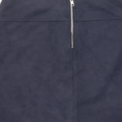 Ally Womens Blue Polyester A-Line Skirt Size 10 Zip - Lace Up Detail