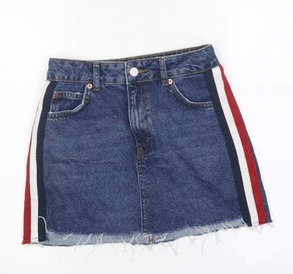 Womens UK Size 6 Topshop Mini Denim Skirt