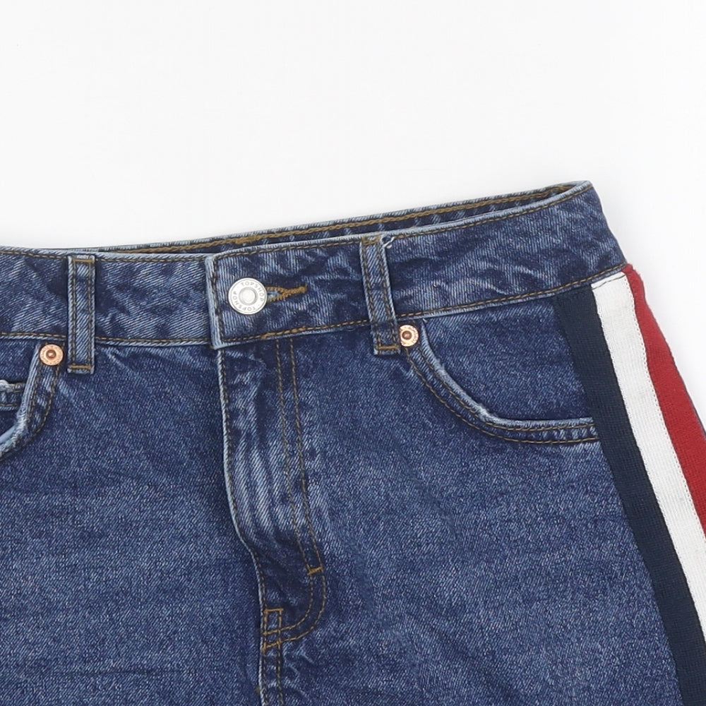 Womens UK Size 6 Topshop Mini Denim Skirt