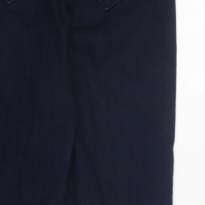 Oasis Womens Blue 100% Cotton Straight Jeans Size 8 L28 in Regular Zip