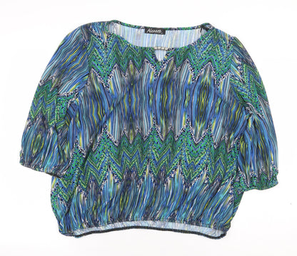 Womens UK Size 20 Alexara Green Basic Blouse