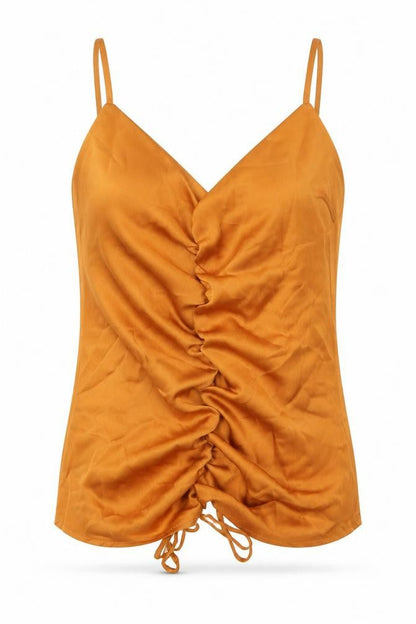 Womens UK Size 10 Boohoo Yellow Basic Blouse