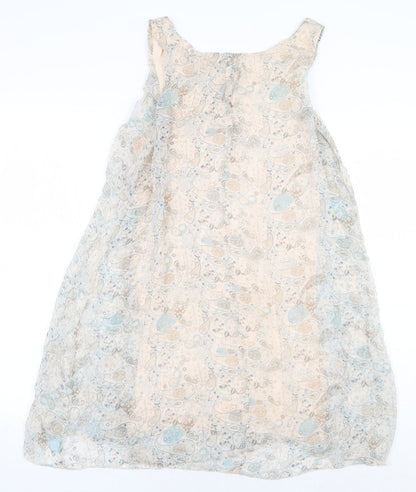 Made in Italy Womens Multicoloured Paisley Viscose Mini Size 6 Scoop Neck Pullover