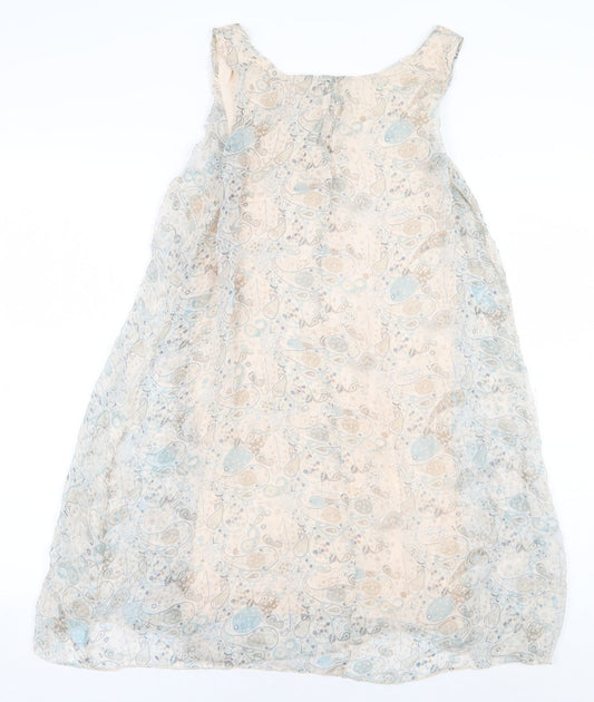 Made in Italy Womens Multicoloured Paisley Viscose Mini Size 6 Scoop Neck Pullover