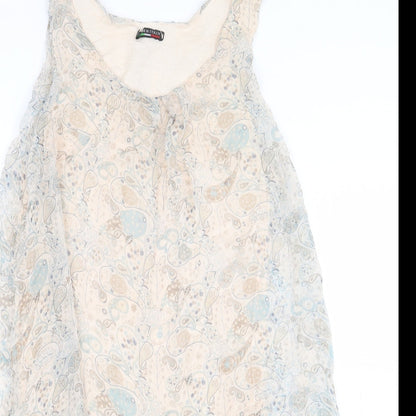 Made in Italy Womens Multicoloured Paisley Viscose Mini Size 6 Scoop Neck Pullover