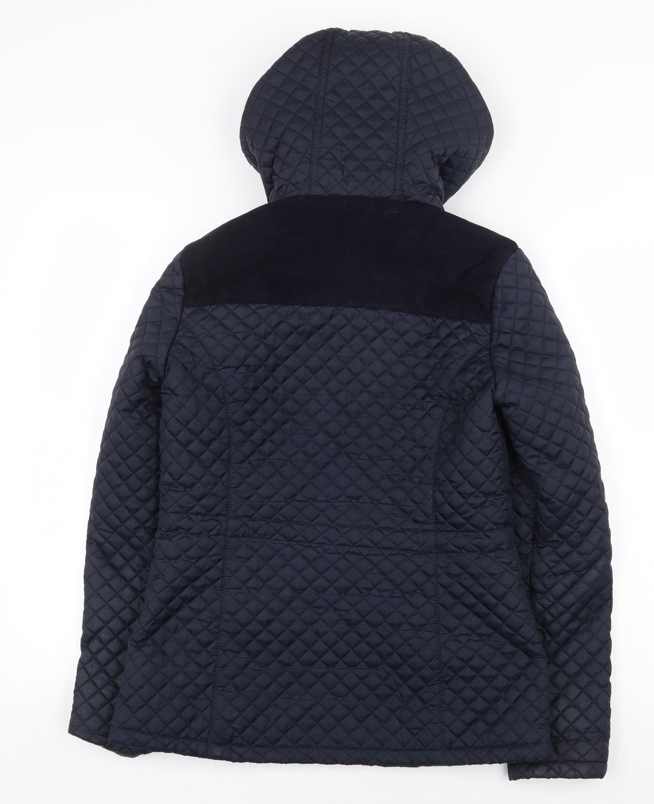 F&F Womens Blue Rain Coat Coat Size 8 Zip - Shoulder Pad Detail