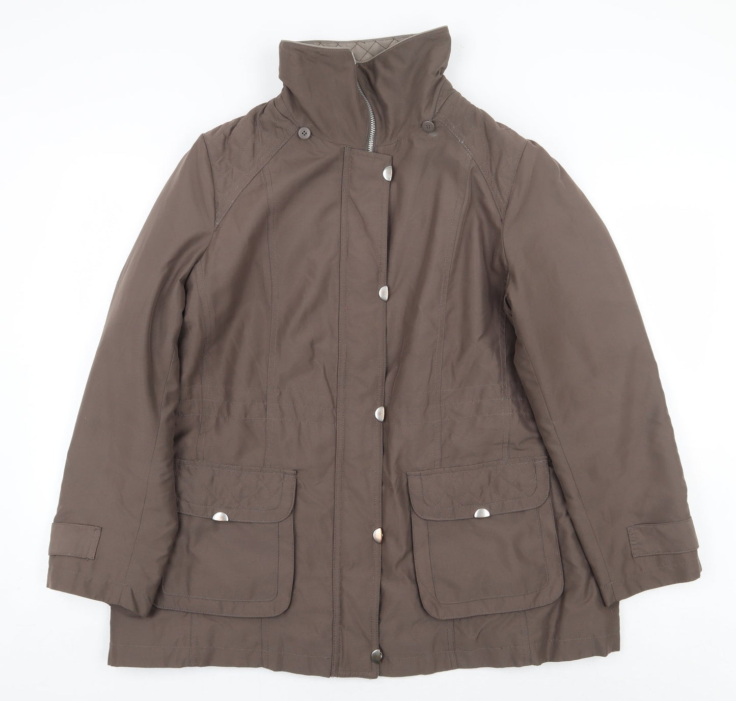 Womens UK Size M Bonmarché Brown Rain Coat