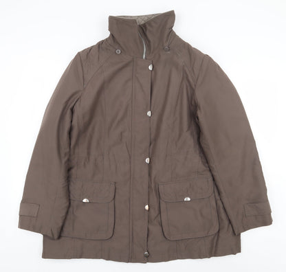 Womens UK Size M Bonmarché Brown Rain Coat
