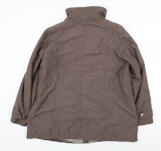Womens UK Size M Bonmarché Brown Rain Coat