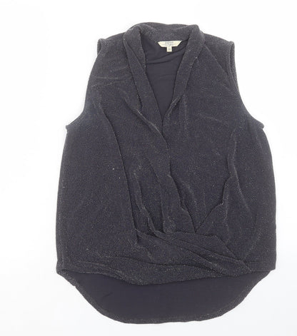 Papaya Womens Grey Polyamide Basic Tank Size 10 V-Neck