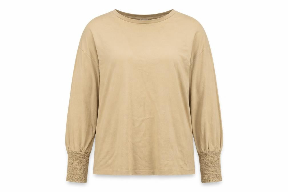Womens UK Size M Mango Brown Basic T-Shirt