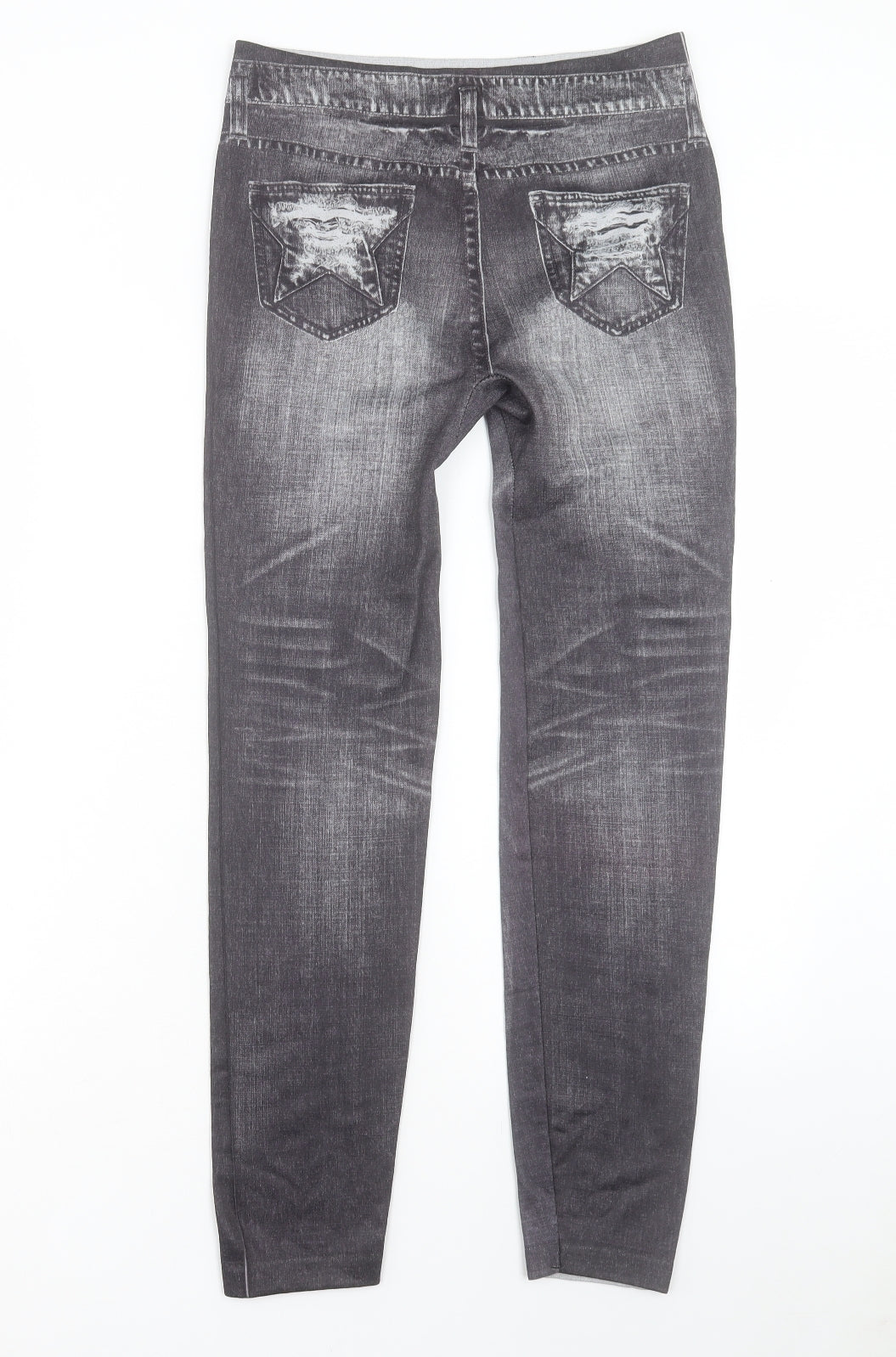 Womens UK Size 30 Preworn Regular Fit Capri Grey Trousers