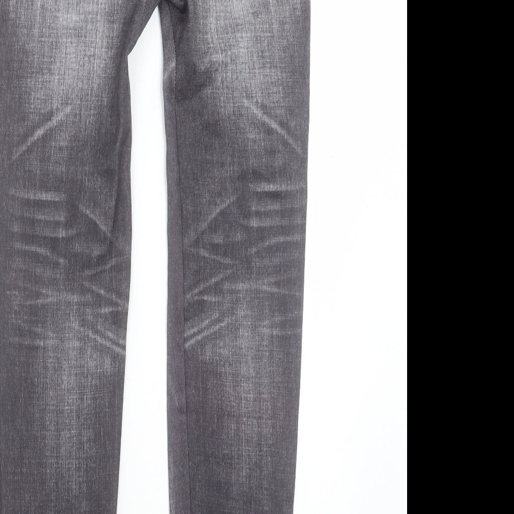 Womens UK Size 30 Preworn Regular Fit Capri Grey Trousers