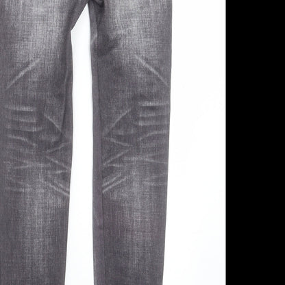 Womens UK Size 30 Preworn Regular Fit Capri Grey Trousers