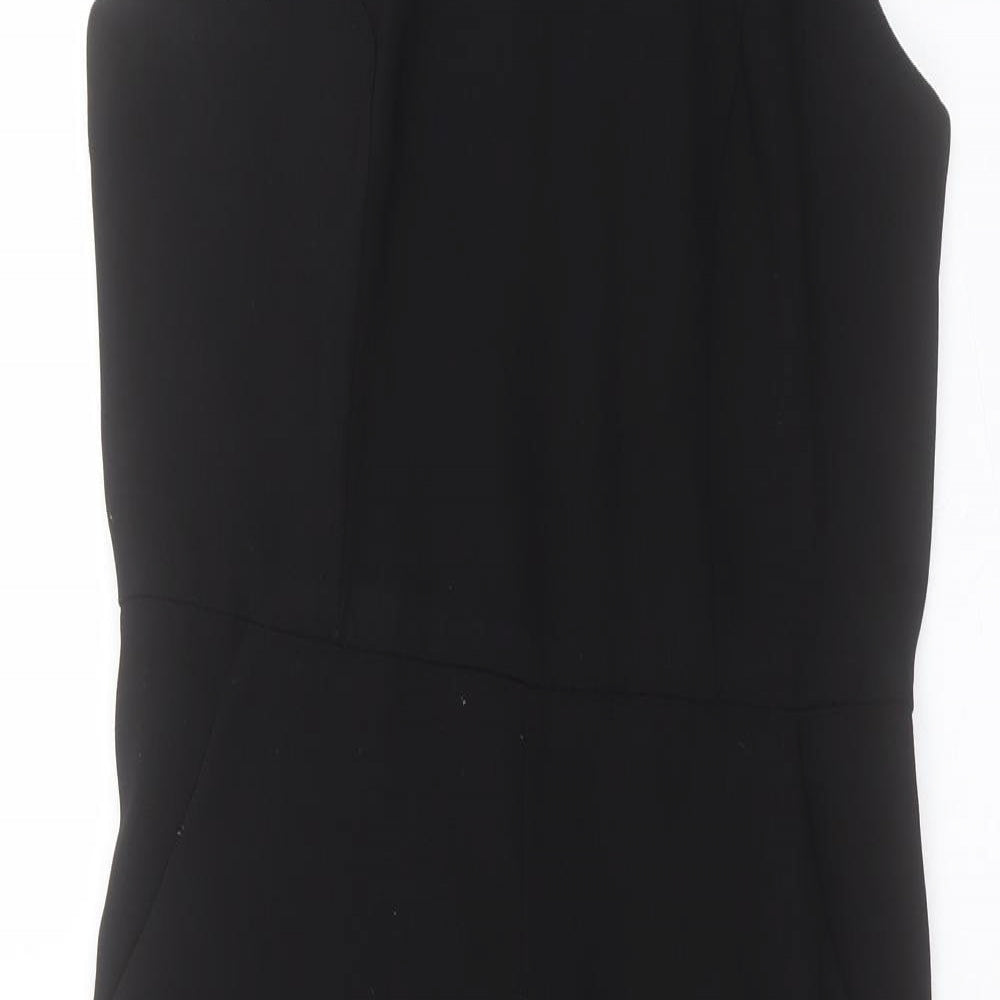 River Island Womens Black Polyester A-Line Size 10 Halter Zip