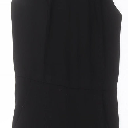 River Island Womens Black Polyester A-Line Size 10 Halter Zip