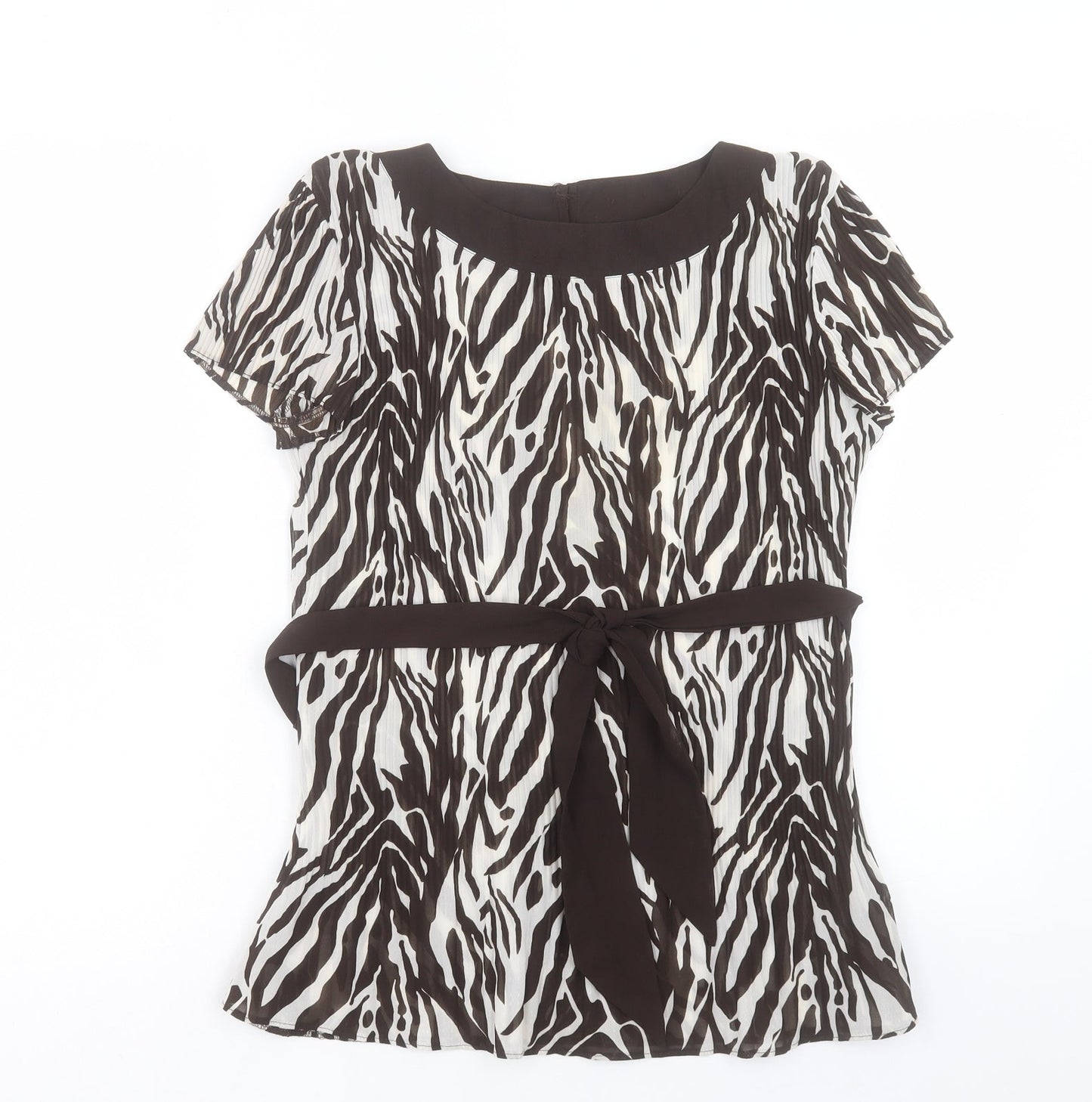 Womens UK Size 10 Marks and Spencer Brown Basic T-Shirt