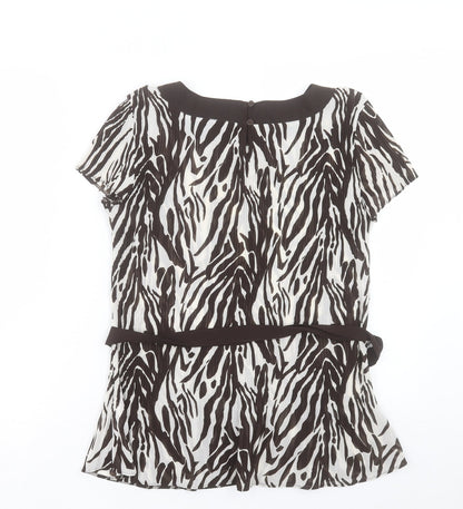 Womens UK Size 10 Marks and Spencer Brown Basic T-Shirt