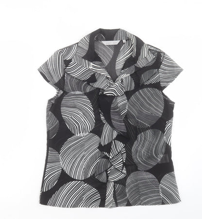 Womens UK Size 12 Per Se Black Basic T-Shirt