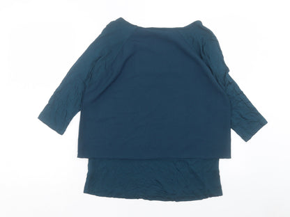 Womens UK Size 12 SAVIDA Green Basic T-Shirt