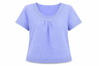 Womens UK Size L anna Rose Purple Basic T-Shirt