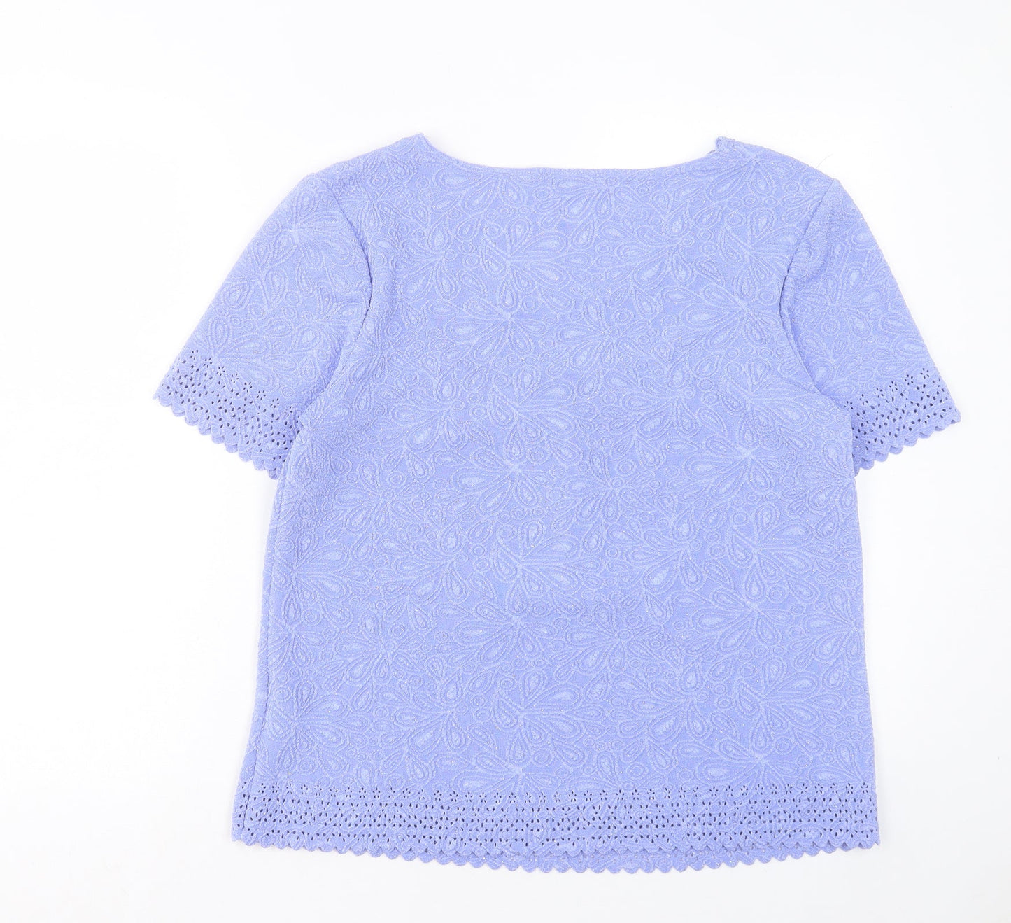 Womens UK Size L anna Rose Purple Basic T-Shirt