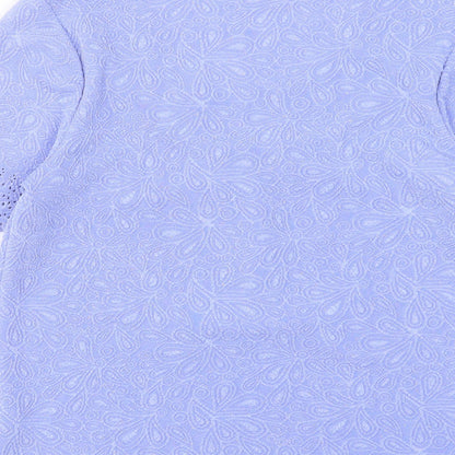 Womens UK Size L anna Rose Purple Basic T-Shirt