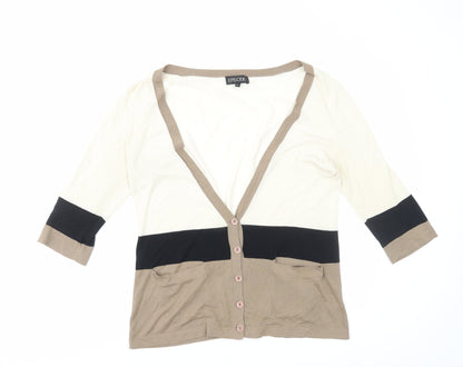 Womens UK Size L Episode Brown Cardigan Jumper