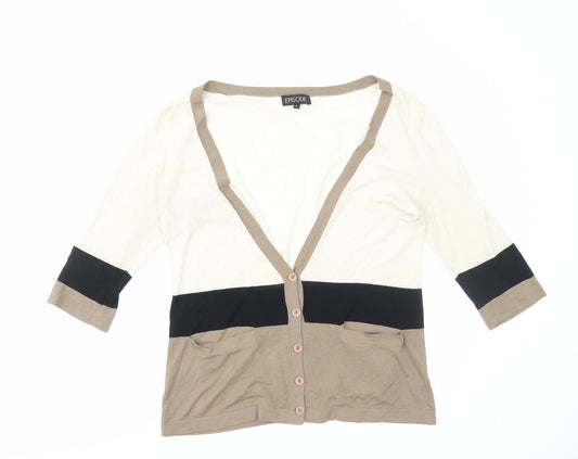 Womens UK Size L Episode Brown Cardigan Jumper
