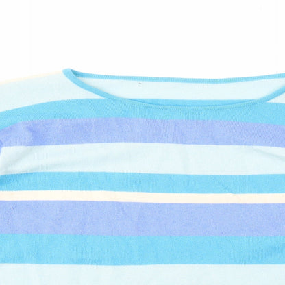 Womens UK Size M Preworn Blue Basic T-Shirt