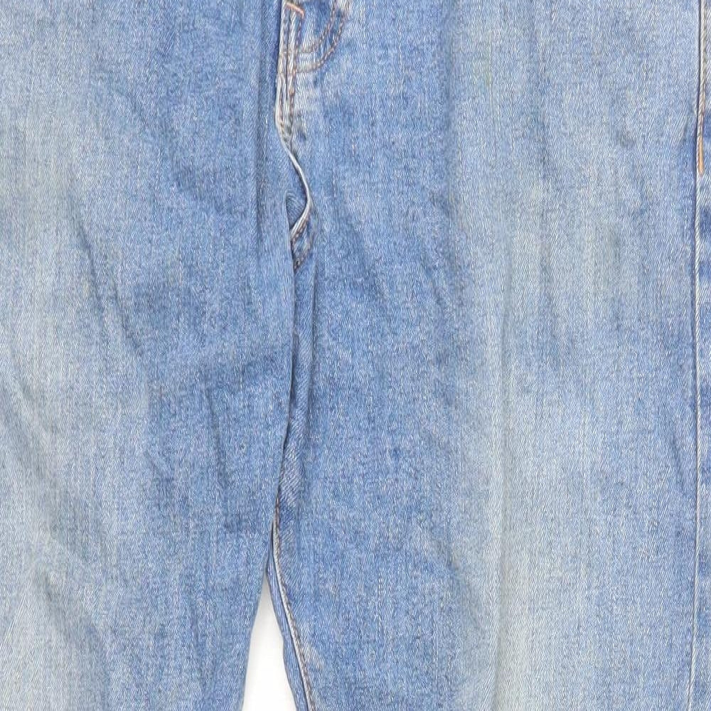 H&M Mens Blue Cotton Skinny Jeans Size L L31 in Regular Button