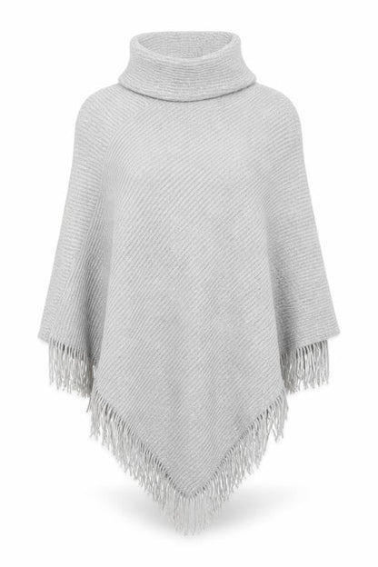 Debenhams Womens Grey Overcoat Poncho One Size