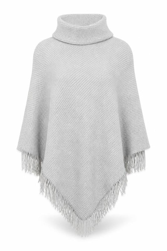 Debenhams Womens Grey Overcoat Poncho One Size