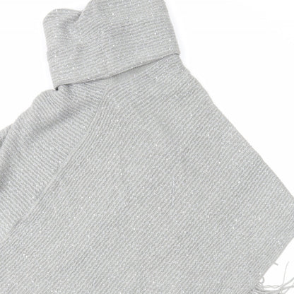Debenhams Womens Grey Overcoat Poncho One Size