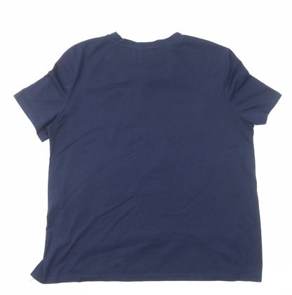 Womens UK Size M Zara Blue Basic T-Shirt