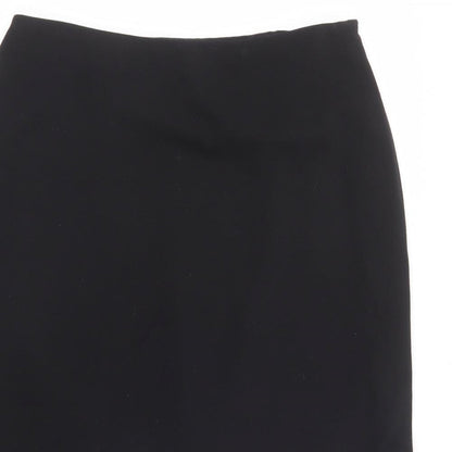 Precis Womens Black Polyester Flare Skirt Size 10 Zip