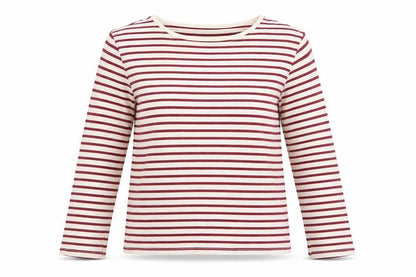 ASOS Womens Red Striped Cotton Basic T-Shirt Size 8 Round Neck