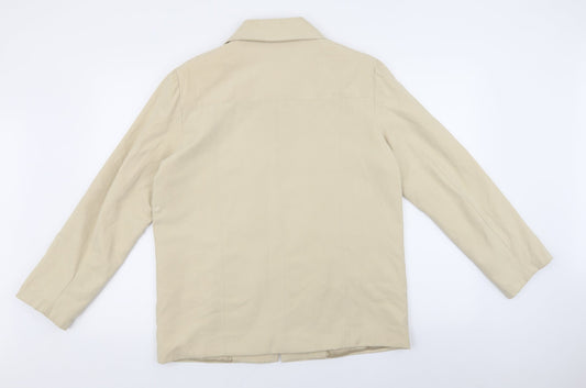 Womens UK Size 10 JBC Collection Beige Biker Coat
